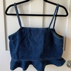 Denim Urban Outfitters Peplum Top